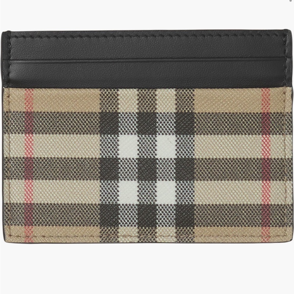 New Burberry Canvas Leather Card case - Nova check